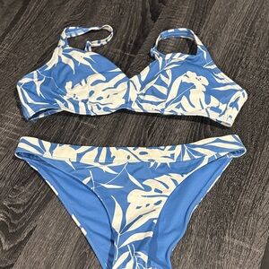 Roxy Tropical Blue and White Bikini